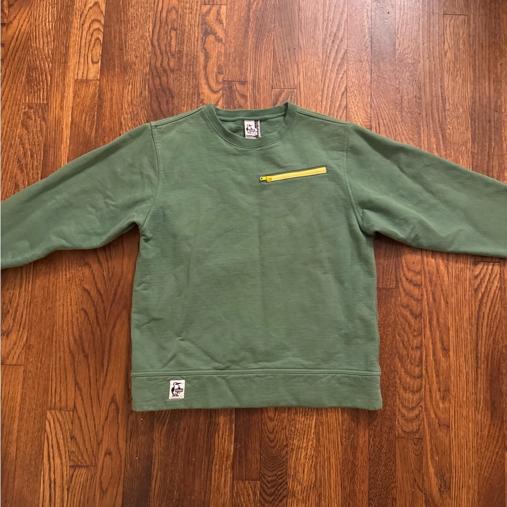 Vintage chums zip pocket sweatshirt size large